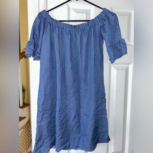 Women’s Medium Blue Off the Shoulder Dress